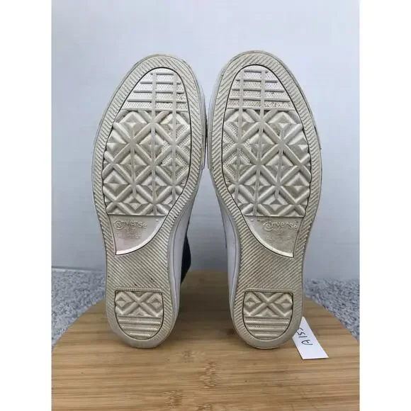 Converse Mens 10 CTAS Chuck Taylor All Star High Black Canvas Casual Sneakers - Picture 7 of 10